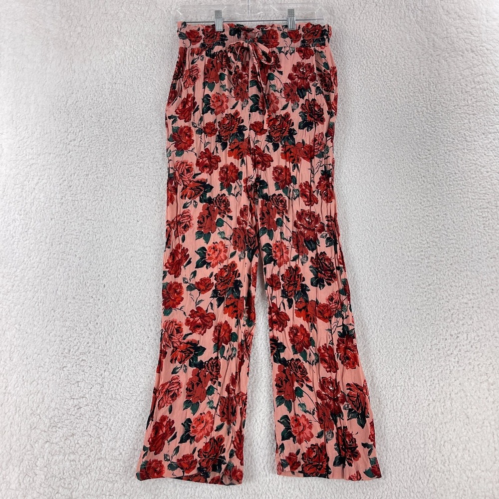 Beach Riot Rose-Pink Floral Bootcut Pants